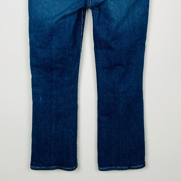 Madewell Mid-Rise Kickout Flare Jeans Crop Dark Medium Wash, Size 27 - Picture 5 of 12